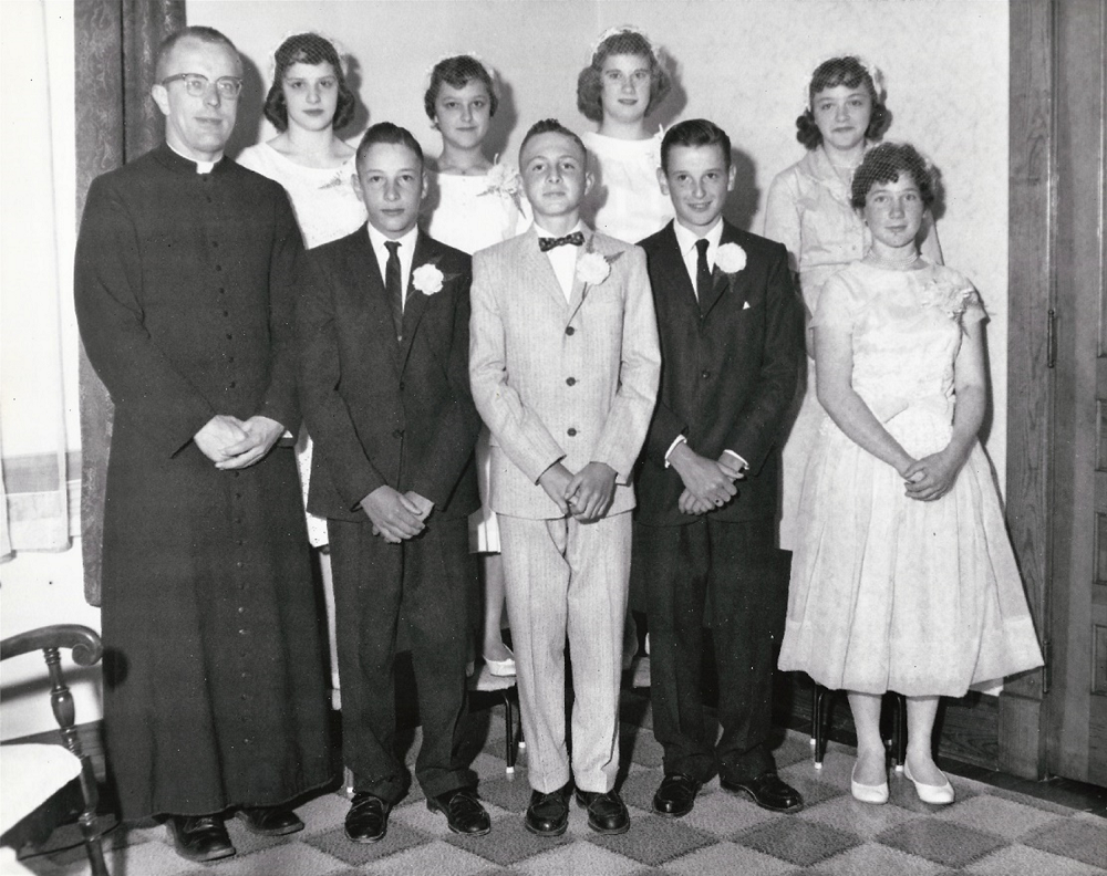 Fr. Marvin Sieger and the Sts. Peter & Paul Catholic School Class of 1960